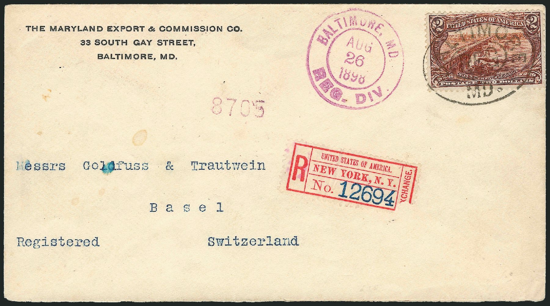 US Stamp Prices Scott Catalog 293 - 1898 US$2.00 Trans Mississippi Exposition. Robert Siegel Auction Galleries, Nov 2013, Sale 1056, Lot 445