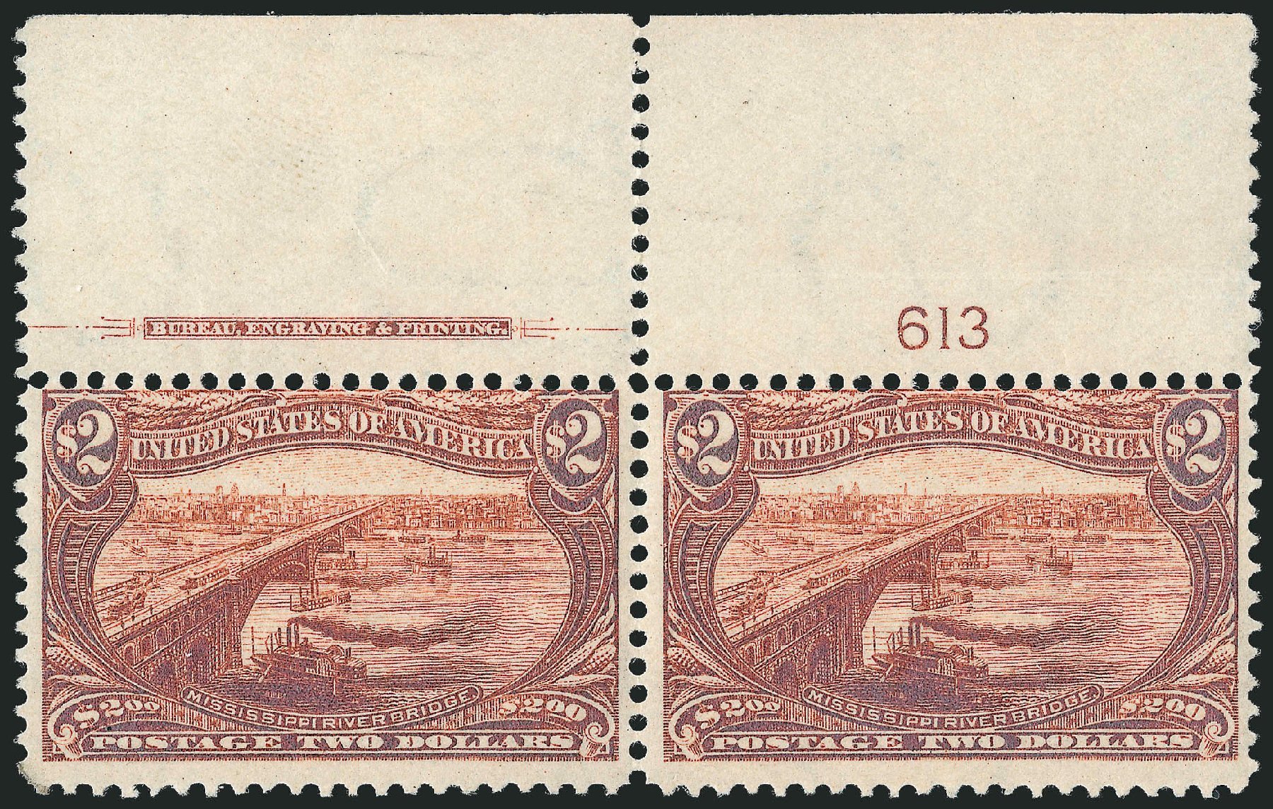 Costs of US Stamp Scott Catalogue # 293 - 1898 US$2.00 Trans Mississippi Exposition. Robert Siegel Auction Galleries, Nov 2013, Sale 1061, Lot 3805