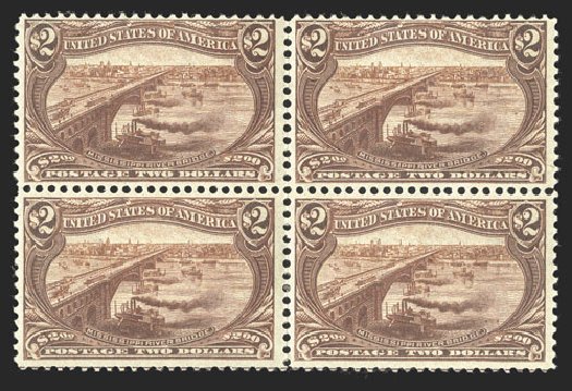 Value of US Stamps Scott Catalog #293: US$2.00 1898 Trans Mississippi Exposition. Spink Shreves Galleries, Jul 2012, Sale 140, Lot 205