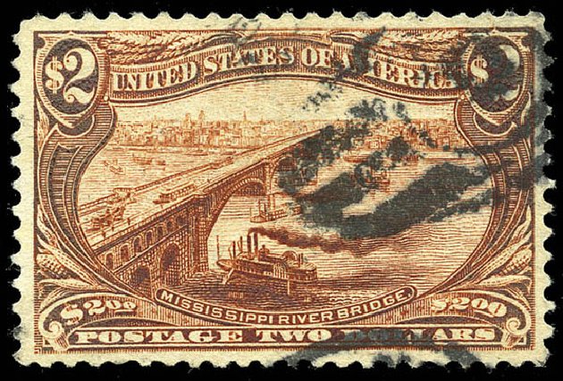Cost of US Stamps Scott Catalogue #293: US$2.00 1898 Trans Mississippi Exposition. Matthew Bennett International, May 2014, Sale 350, Lot 432