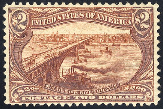 Cost of US Stamps Scott Cat. # 293: 1898 US$2.00 Trans Mississippi Exposition. Cherrystone Auctions, Mar 2009, Sale 200903, Lot 192