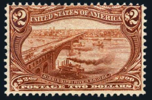 US Stamps Value Scott Catalog # 293: 1898 US$2.00 Trans Mississippi Exposition. Harmer-Schau Auction Galleries, Aug 2014, Sale 102, Lot 1942