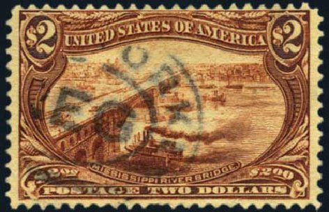 US Stamps Price Scott # 293 - 1898 US$2.00 Trans Mississippi Exposition. Harmer-Schau Auction Galleries, May 2012, Sale 93, Lot 332