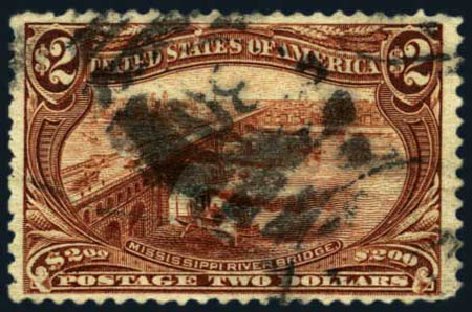 US Stamps Value Scott Catalogue #293: 1898 US$2.00 Trans Mississippi Exposition. Harmer-Schau Auction Galleries, Jan 2013, Sale 96, Lot 532