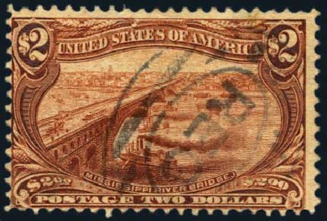 US Stamps Price Scott # 293 - 1898 US$2.00 Trans Mississippi Exposition. Harmer-Schau Auction Galleries, May 2013, Sale 97, Lot 362