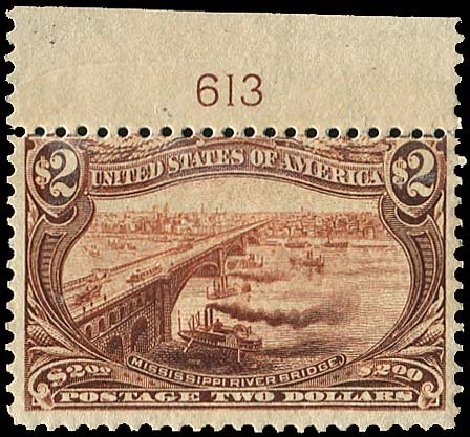 Value of US Stamps Scott Cat. 293: US$2.00 1898 Trans Mississippi Exposition. Regency-Superior, Nov 2014, Sale 108, Lot 622