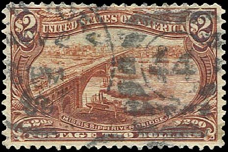 Values of US Stamps Scott Catalogue # 293: 1898 US$2.00 Trans Mississippi Exposition. Regency-Superior, Jan 2015, Sale 109, Lot 1062