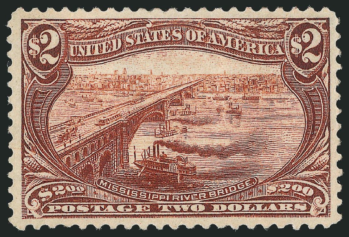Costs of US Stamp Scott 293 - 1898 US$2.00 Trans Mississippi Exposition. Robert Siegel Auction Galleries, Nov 2013, Sale 1061, Lot 3802