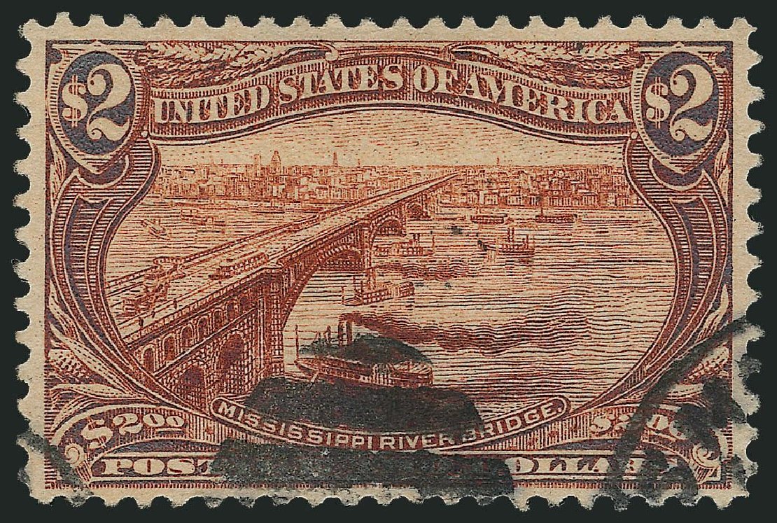 US Stamp Value Scott Catalog 293 - US$2.00 1898 Trans Mississippi Exposition. Robert Siegel Auction Galleries, Jul 2014, Sale 1077, Lot 212