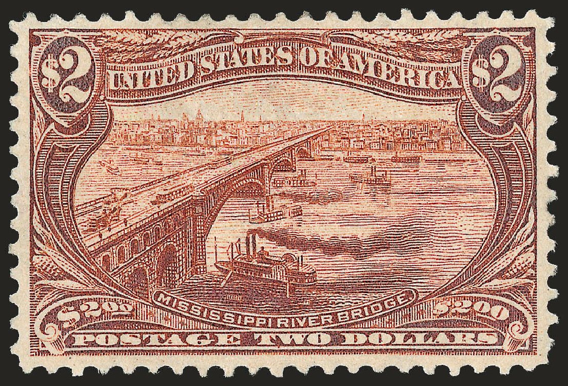 US Stamps Value Scott Catalog # 293 - 1898 US$2.00 Trans Mississippi Exposition. Robert Siegel Auction Galleries, Dec 2008, Sale 967, Lot 4492