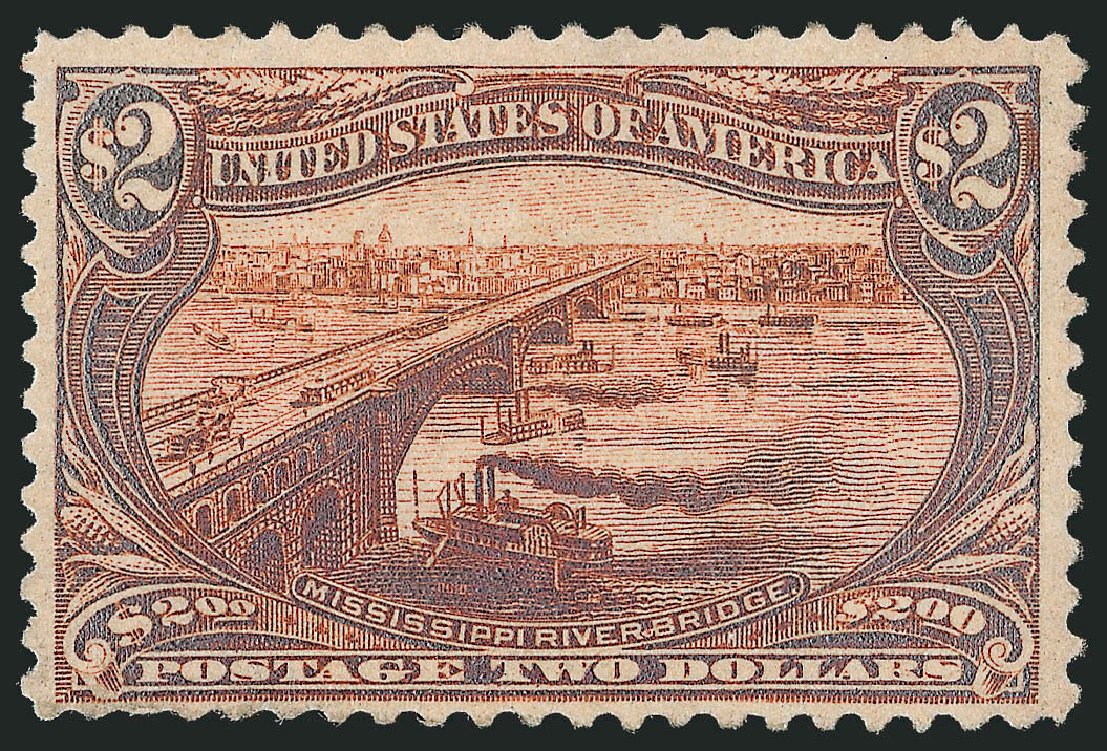 Prices of US Stamp Scott 293: US$2.00 1898 Trans Mississippi Exposition. Robert Siegel Auction Galleries, Oct 2010, Sale 997, Lot 5822