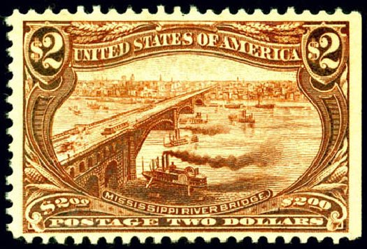 Value of US Stamp Scott Catalogue # 293 - US$2.00 1898 Trans Mississippi Exposition. Matthew Bennett International, Jun 2008, Sale 328, Lot 823