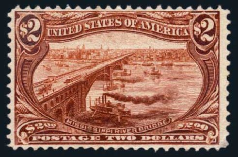 Prices of US Stamps Scott # 293: US$2.00 1898 Trans Mississippi Exposition. Harmer-Schau Auction Galleries, Aug 2014, Sale 102, Lot 1943
