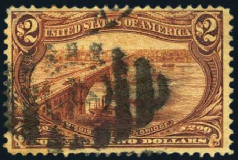 Cost of US Stamp Scott Catalogue #293: 1898 US$2.00 Trans Mississippi Exposition. Harmer-Schau Auction Galleries, Jan 2013, Sale 96, Lot 533