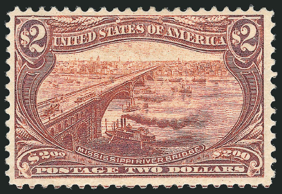 Values of US Stamps Scott Catalogue # 293 - 1898 US$2.00 Trans Mississippi Exposition. Robert Siegel Auction Galleries, Oct 2011, Sale 1014, Lot 1673