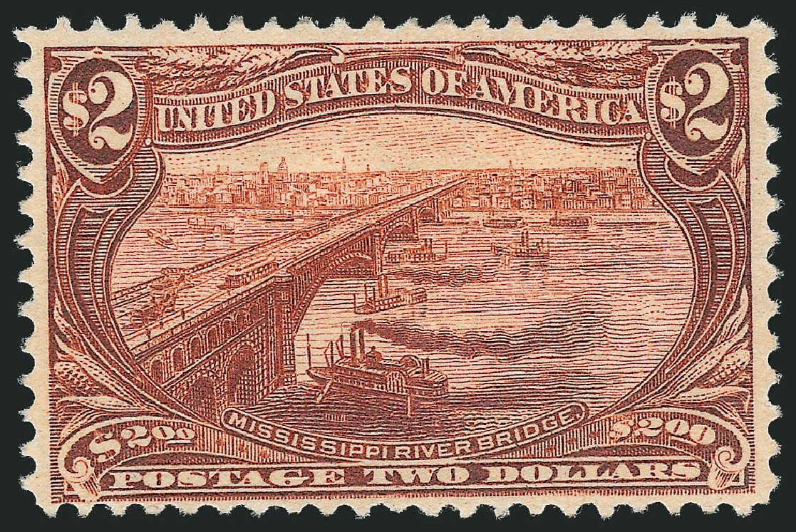 US Stamp Values Scott Catalogue # 293: US$2.00 1898 Trans Mississippi Exposition. Robert Siegel Auction Galleries, Nov 2013, Sale 1061, Lot 3803
