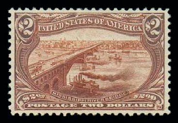 Cost of US Stamps Scott Catalogue # 293 - US$2.00 1898 Trans Mississippi Exposition. Matthew Bennett International, Oct 2007, Sale 322, Lot 2146