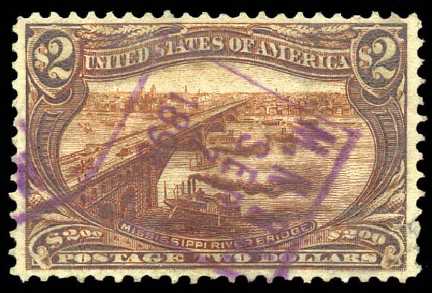 US Stamp Price Scott Catalogue #293 - 1898 US$2.00 Trans Mississippi Exposition. Matthew Bennett International, Mar 2011, Sale 336, Lot 1246