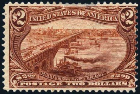 Price of US Stamp Scott # 293: 1898 US$2.00 Trans Mississippi Exposition. Harmer-Schau Auction Galleries, Jan 2014, Sale 100, Lot 546