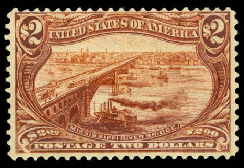 Cost of US Stamp Scott # 293 - 1898 US$2.00 Trans Mississippi Exposition. Daniel Kelleher Auctions, Oct 2014, Sale 660, Lot 2286