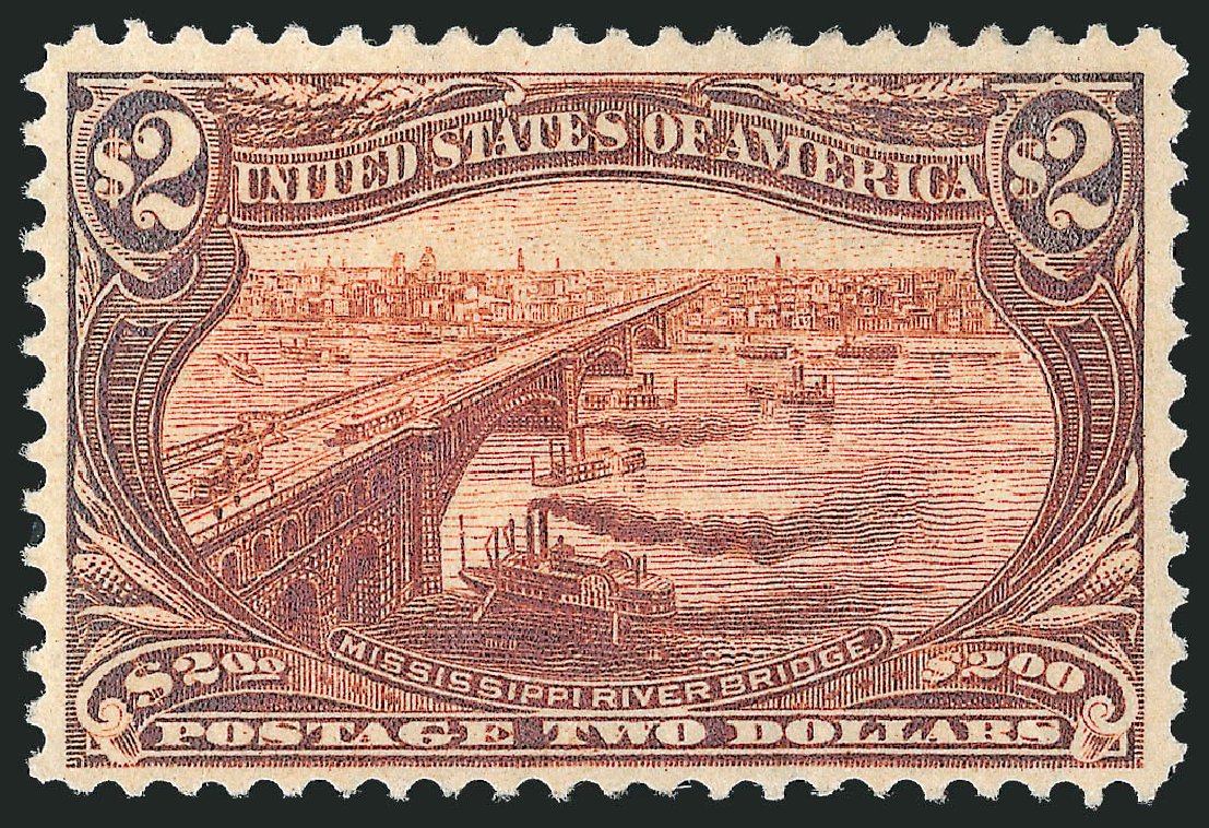 Prices of US Stamp Scott Catalog #293 - US$2.00 1898 Trans Mississippi Exposition. Robert Siegel Auction Galleries, Mar 2011, Sale 1007, Lot 2566