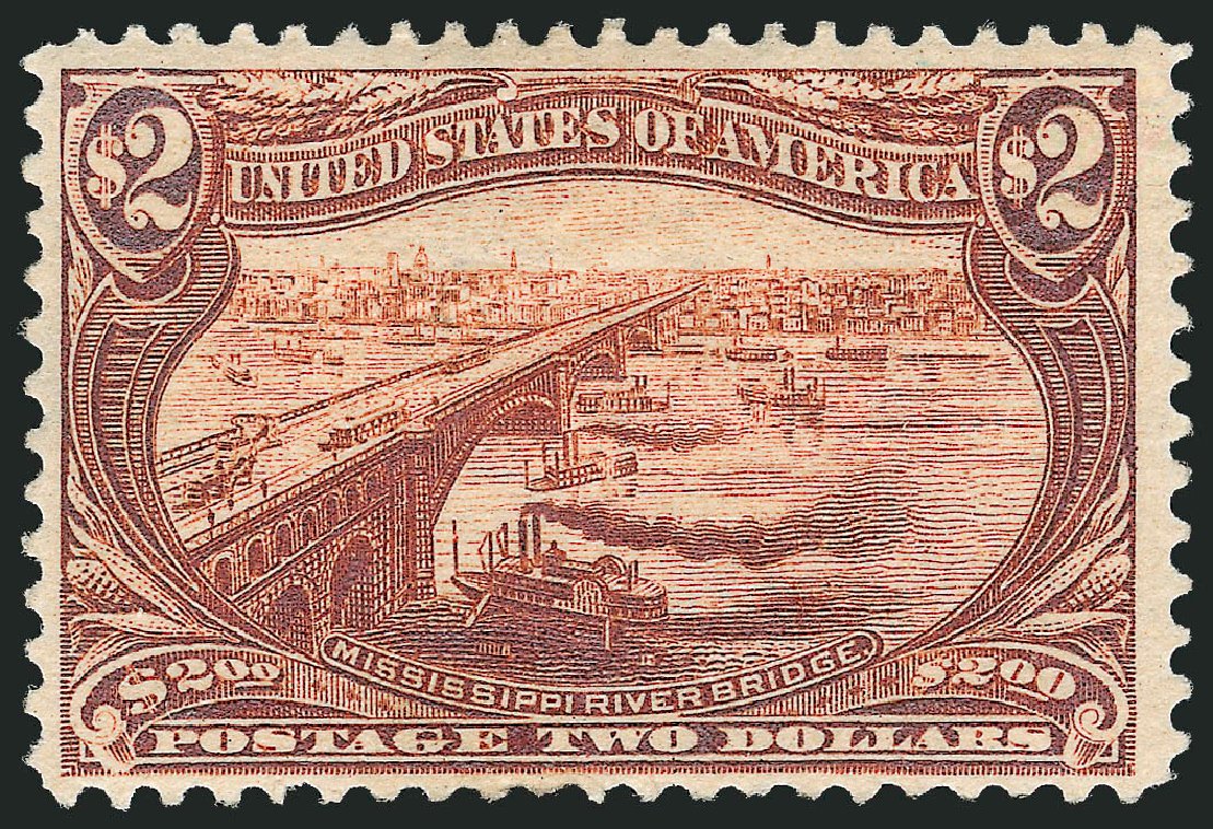 US Stamps Prices Scott # 293: 1898 US$2.00 Trans Mississippi Exposition. Robert Siegel Auction Galleries, Dec 2011, Sale 1017, Lot 736