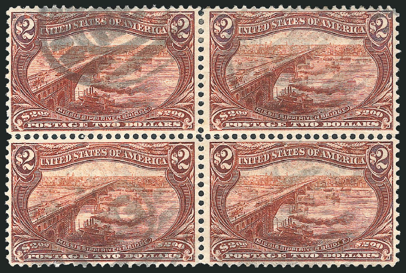 US Stamps Prices Scott Catalogue # 293: US$2.00 1898 Trans Mississippi Exposition. Robert Siegel Auction Galleries, Mar 2012, Sale 1019, Lot 656