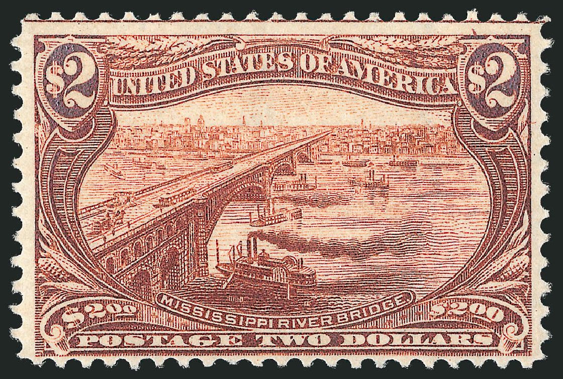 Prices of US Stamp Scott Catalog #293: US$2.00 1898 Trans Mississippi Exposition. Robert Siegel Auction Galleries, Jun 2012, Sale 1026, Lot 1356
