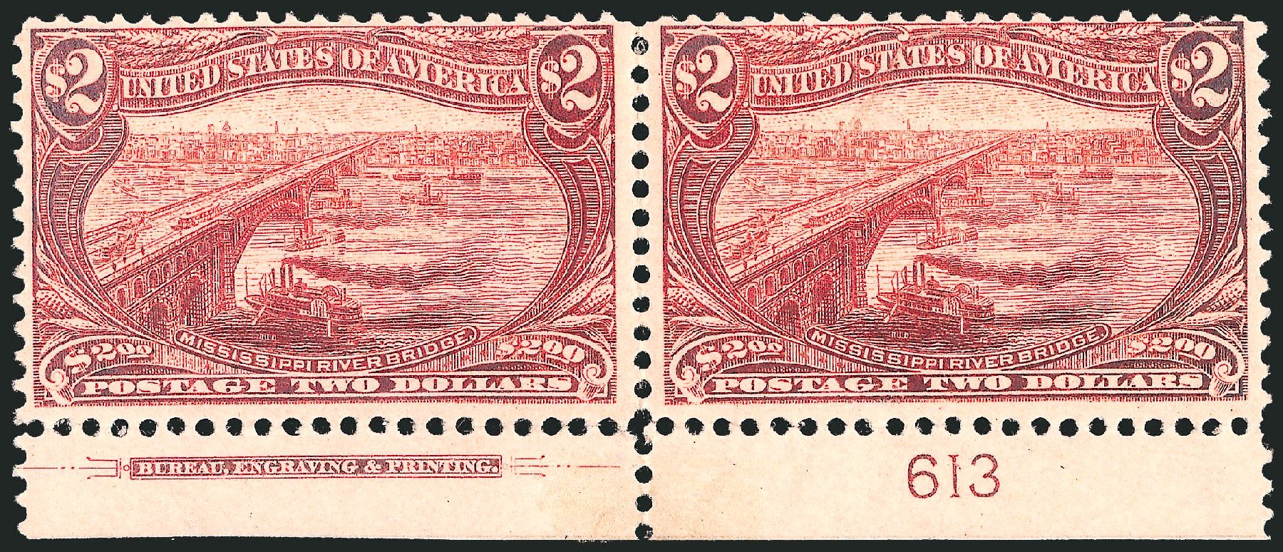 Cost of US Stamp Scott Catalog 293 - US$2.00 1898 Trans Mississippi Exposition. Robert Siegel Auction Galleries, Nov 2013, Sale 1061, Lot 3806