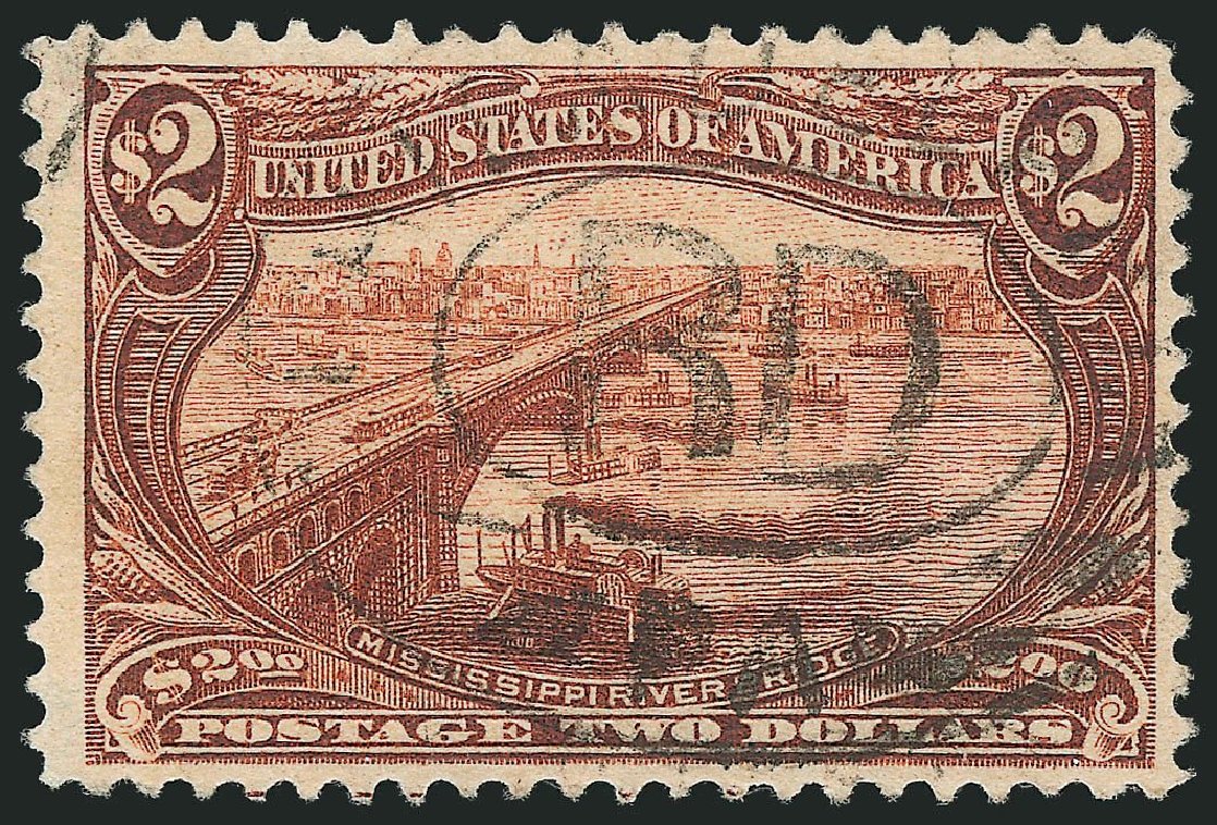 Values of US Stamps Scott Catalog # 293: 1898 US$2.00 Trans Mississippi Exposition. Robert Siegel Auction Galleries, Mar 2014, Sale 1067, Lot 1336