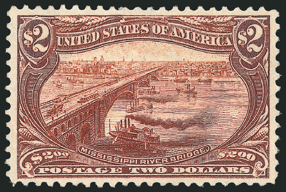 US Stamp Values Scott Cat. #293: US$2.00 1898 Trans Mississippi Exposition. Robert Siegel Auction Galleries, Dec 2014, Sale 1090, Lot 1426