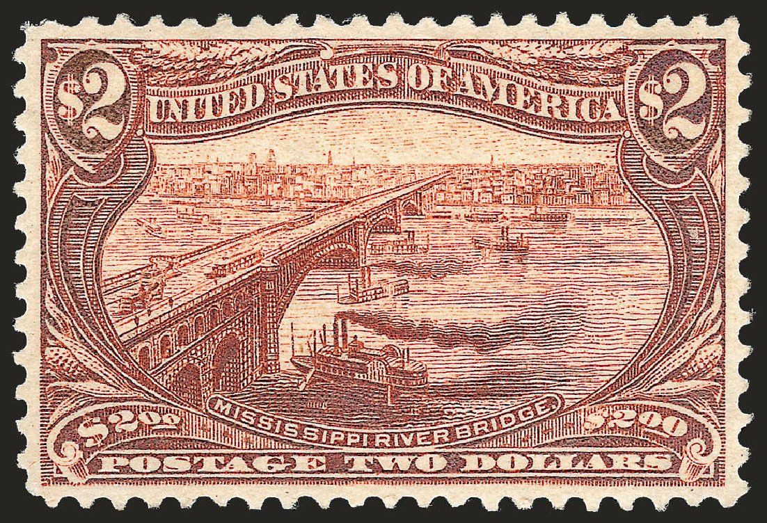 Values of US Stamps Scott Catalogue #293: 1898 US$2.00 Trans Mississippi Exposition. Robert Siegel Auction Galleries, Sep 2008, Sale 962, Lot 2596