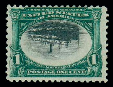 Value of US Stamp Scott Catalogue # 294: 1901 1c Pan American Exposition. Matthew Bennett International, Dec 2007, Sale 325, Lot 1867