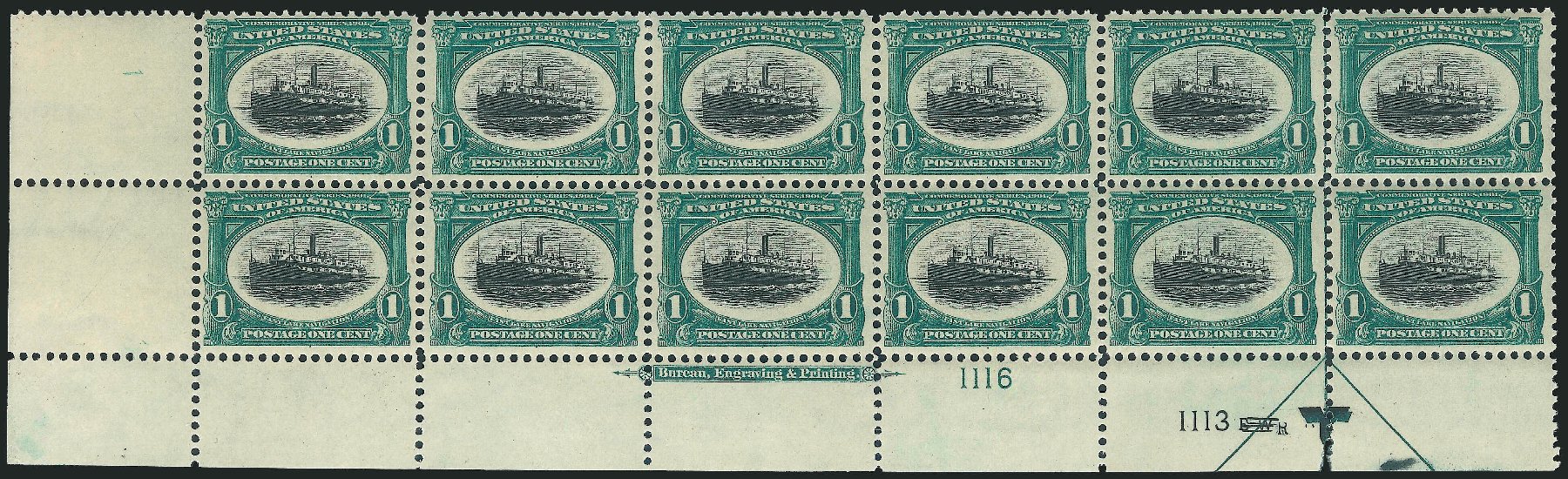 Value of US Stamps Scott Cat. #294: 1901 1c Pan American Exposition. Robert Siegel Auction Galleries, Apr 2009, Sale 971, Lot 1247