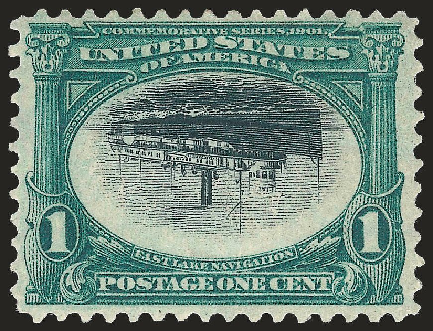 US Stamps Values Scott Cat. # 294 - 1c 1901 Pan American Exposition. Robert Siegel Auction Galleries, Apr 2009, Sale 972, Lot 3277