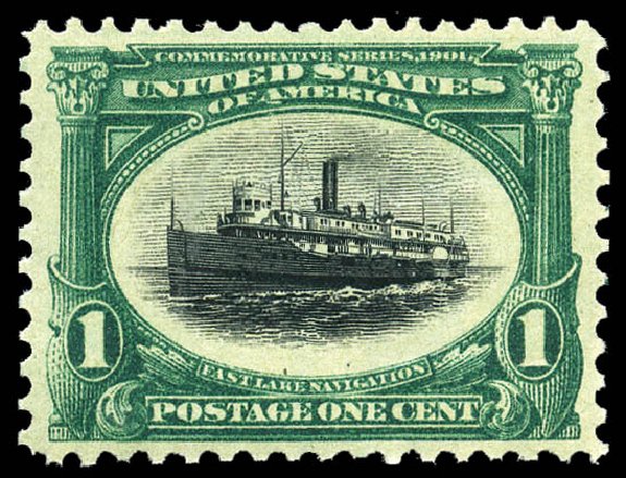 Value of US Stamps Scott Cat. # 294: 1901 1c Pan American Exposition. Matthew Bennett International, Feb 2012, Sale 340, Lot 378