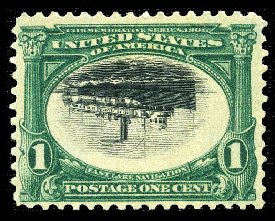 Values of US Stamps Scott Catalog 294: 1901 1c Pan American Exposition. Matthew Bennett International, Feb 2012, Sale 340, Lot 379