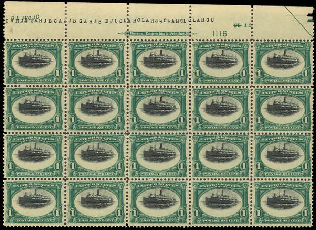 Prices of US Stamp Scott Cat. #294 - 1c 1901 Pan American Exposition. Daniel Kelleher Auctions, Jan 2012, Sale 628, Lot 419