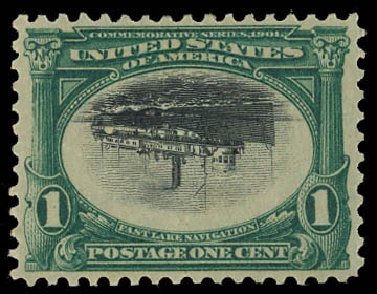 Prices of US Stamps Scott Cat. #294: 1901 1c Pan American Exposition. Daniel Kelleher Auctions, Oct 2012, Sale 632, Lot 1210