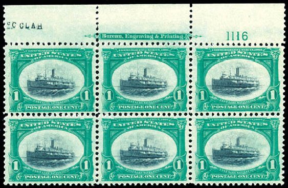 Values of US Stamp Scott Cat. # 294 - 1c 1901 Pan American Exposition. Schuyler J. Rumsey Philatelic Auctions, Apr 2015, Sale 60, Lot 2890