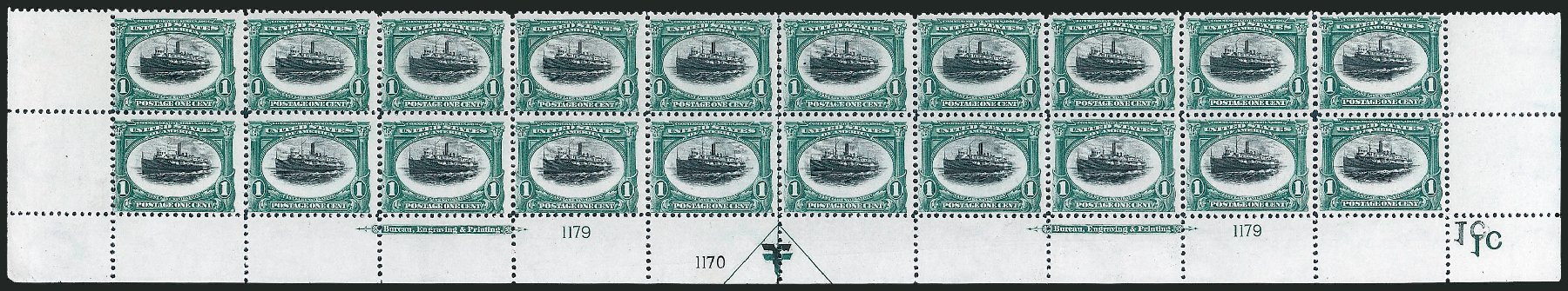 US Stamp Value Scott Catalog #294: 1c 1901 Pan American Exposition. Robert Siegel Auction Galleries, Apr 2009, Sale 971, Lot 1270