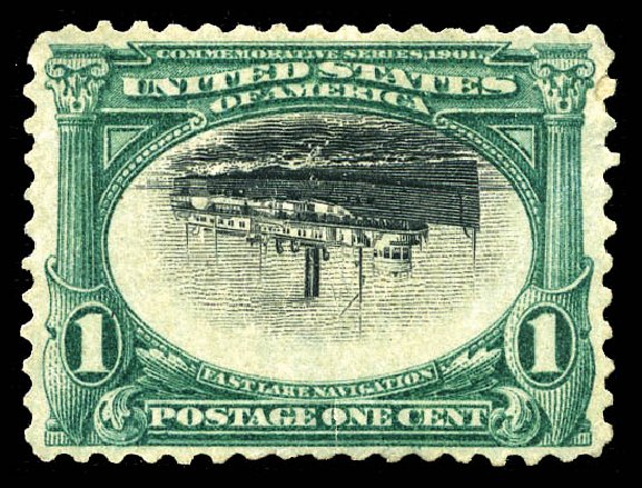 US Stamp Price Scott Catalog # 294: 1901 1c Pan American Exposition. Matthew Bennett International, Mar 2012, Sale 344, Lot 4481