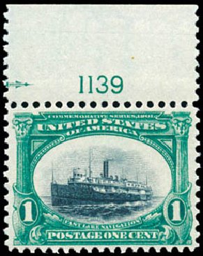 Price of US Stamp Scott Cat. 294 - 1901 1c Pan American Exposition. Schuyler J. Rumsey Philatelic Auctions, Apr 2015, Sale 60, Lot 2771