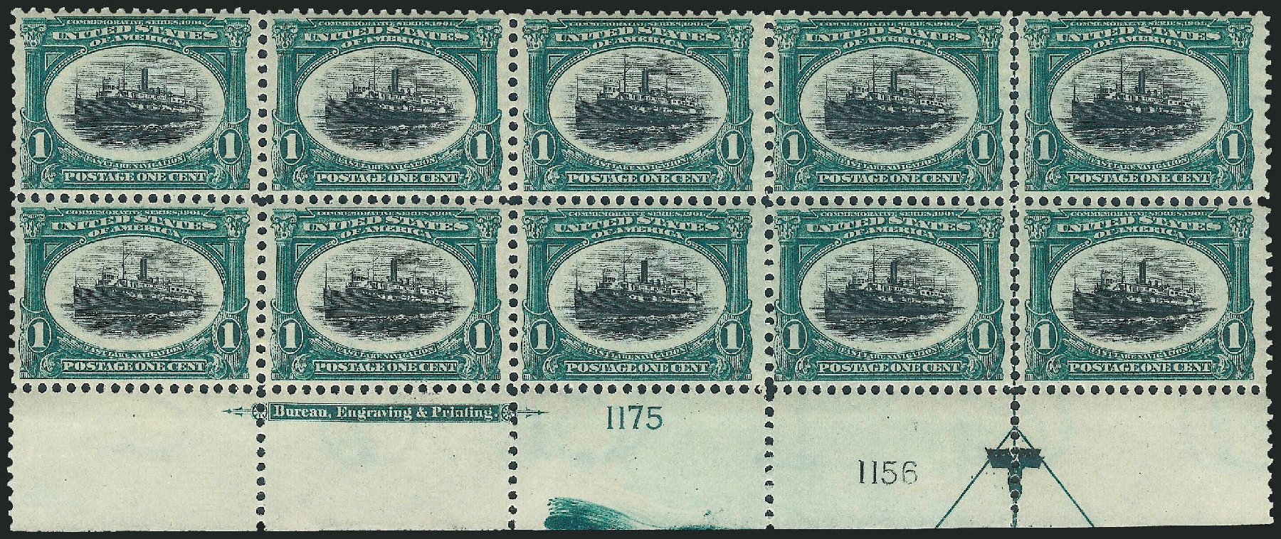 Values of US Stamp Scott #294 - 1901 1c Pan American Exposition. Robert Siegel Auction Galleries, Mar 2012, Sale 1019, Lot 661