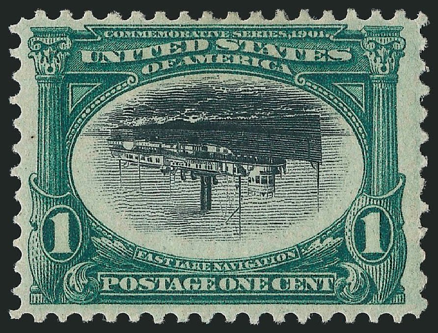 US Stamps Prices Scott Cat. 294: 1901 1c Pan American Exposition. Robert Siegel Auction Galleries, Sep 2014, Sale 1078, Lot 431
