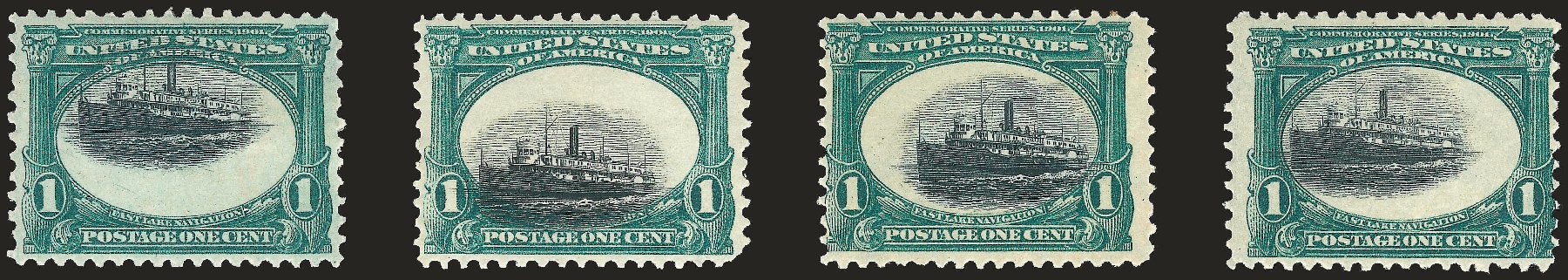 Price of US Stamps Scott # 294 - 1c 1901 Pan American Exposition. Robert Siegel Auction Galleries, Apr 2010, Sale 984, Lot 731
