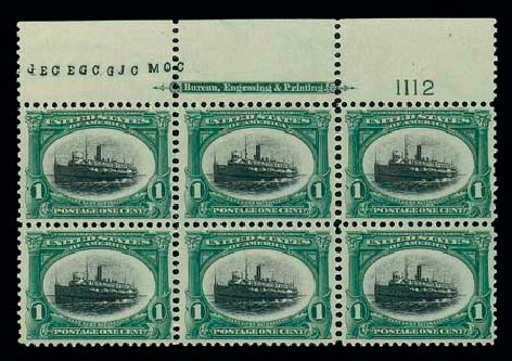 US Stamp Prices Scott Catalog 294: 1c 1901 Pan American Exposition. Matthew Bennett International, Jun 2007, Sale 319, Lot 1324