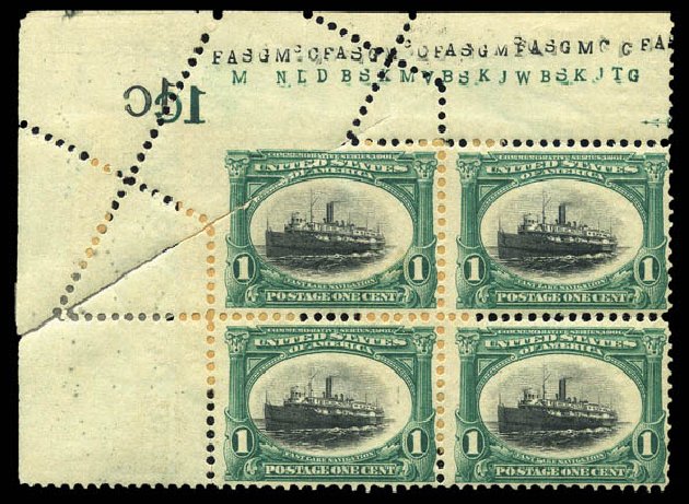 Costs of US Stamp Scott # 294: 1c 1901 Pan American Exposition. Matthew Bennett International, Mar 2011, Sale 337, Lot 2754