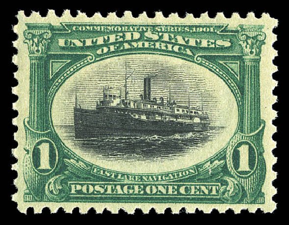 US Stamp Value Scott 294: 1c 1901 Pan American Exposition. Matthew Bennett International, Sep 2012, Sale 346, Lot 774