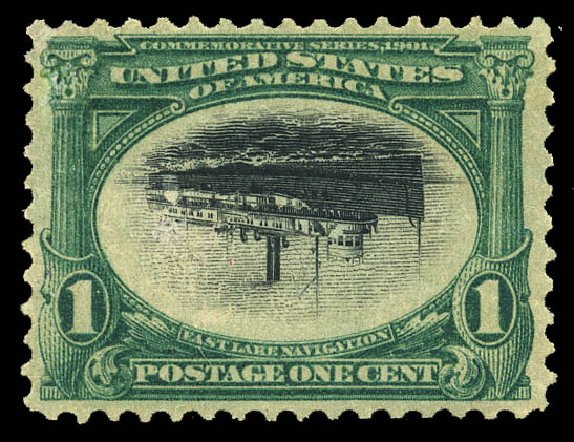 US Stamp Value Scott Catalogue 294: 1c 1901 Pan American Exposition. Matthew Bennett International, May 2014, Sale 350, Lot 434